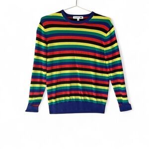 JW Anderson x Uniqlo Rainbow Stripe Knit Sweater – Size L  A vibrant retro-inspi